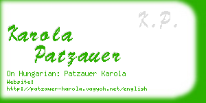 karola patzauer business card